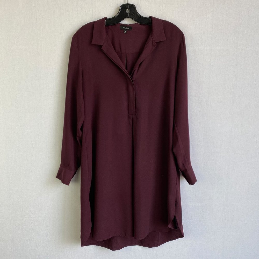 BABATON Burgundy Shirt Dress